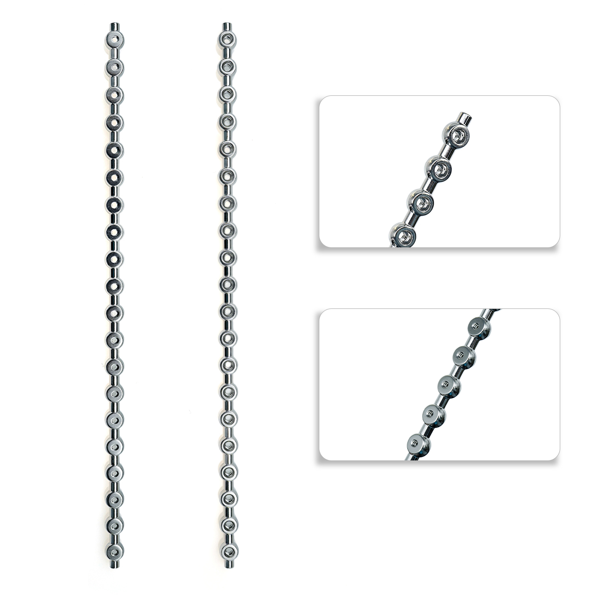 2.0mm Titanium SOP (String of Pearls) Pearl Plate for Fracture Fixation in Small Animals