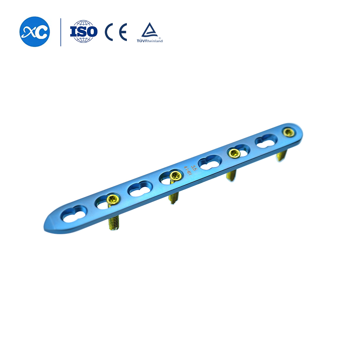 2.0mm Titanium Straight Locking Compression Plate (LCP) for Long Bone Fracture Fixation in Small Animals